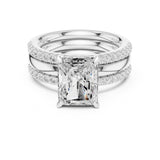 Radiant Lab Grown Diamond Split-Shank Engagement Ring