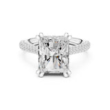 Radiant Lab Grown Diamond Hidden-Halo Engagement Ring