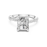 Radiant Lab Grown Diamond Pave Engagement Ring