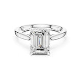 Emerald Lab Grown Diamond Hidden-Halo Engagement Ring