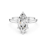 Marquise Lab Grown Diamond Side-Stone Engagement Ring