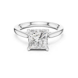 Princess Lab Grown Diamond Hidden-Halo Engagement Ring