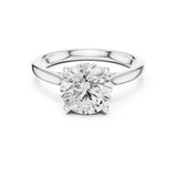 Round Lab Grown Diamond Hidden-Halo Engagement Ring