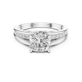 Cushion Lab Grown Diamond Split-Shank Engagement Ring