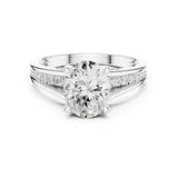 Oval Lab Grown Diamond Split-Shank Engagement Ring