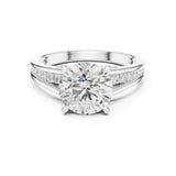 Round Lab Grown Diamond Split-Shank Engagement Ring