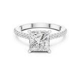 Princess Lab Grown Diamond Pave Engagement Ring