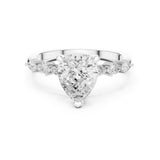 Pear Lab Grown Diamond Side-Stone Engagement Ring