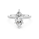 Marquise Lab Grown Diamond Pave Engagement Ring
