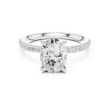 Oval Lab Grown Diamond Pave Engagement Ring
