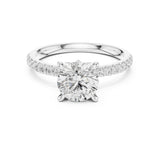 Round Lab Grown Diamond Twisted Engagement Ring
