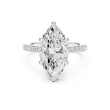 Marquise Lab Grown Diamond Hidden-Halo Engagement Ring