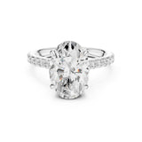 Oval Lab Grown Diamond Pave Engagement Ring