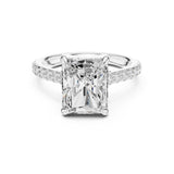 Radiant Lab Grown Diamond Hidden-Halo Engagement Ring