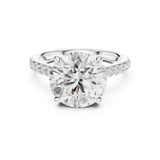 Round Lab Grown Diamond Hidden-Halo Engagement Ring