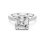 Princess Lab Grown Diamond Side-Stone Engagement Ring