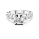 Princess Lab Grown Diamond Three-Stone Engagement Ring