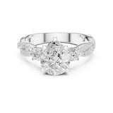 Pear Lab Grown Diamond Three-Stone Engagement Ring