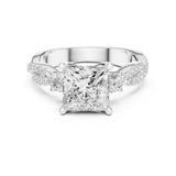 Princess Lab Grown Diamond Three-Stone Engagement Ring