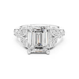 Emerald Lab Grown Diamond Vintage Engagement Ring