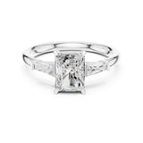 Emerald Lab Grown Diamond Three-Stone Engagement Ring