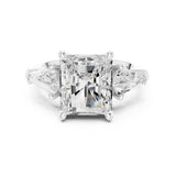 Radiant Lab Grown Diamond Three-Stone Engagement Ring