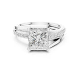 Princess Lab Grown Diamond Split-Shank Engagement Ring