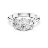 Oval Lab Grown Diamond Three-Stone Engagement Ring