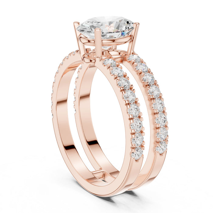 Oval Lab Grown Diamond Split-Shank Engagement Ring yellow gold video