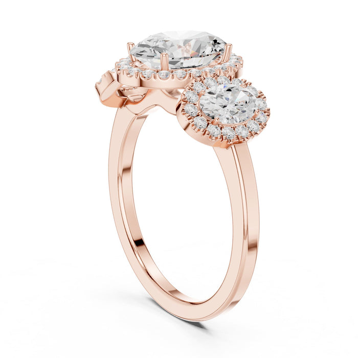 Oval Lab Grown Diamond Halo Engagement Ring yellow gold video