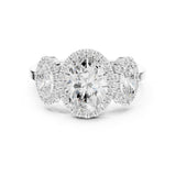 Oval Lab Grown Diamond Halo Engagement Ring