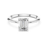 Emerald Lab Grown Diamond Solitaire Engagement Ring