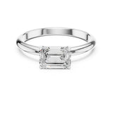 Emerald Lab Grown Diamond Solitaire Engagement Ring