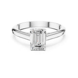 Emerald Lab Grown Diamond Solitaire Engagement Ring