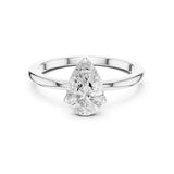 Pear Lab Grown Diamond Solitaire Engagement Ring