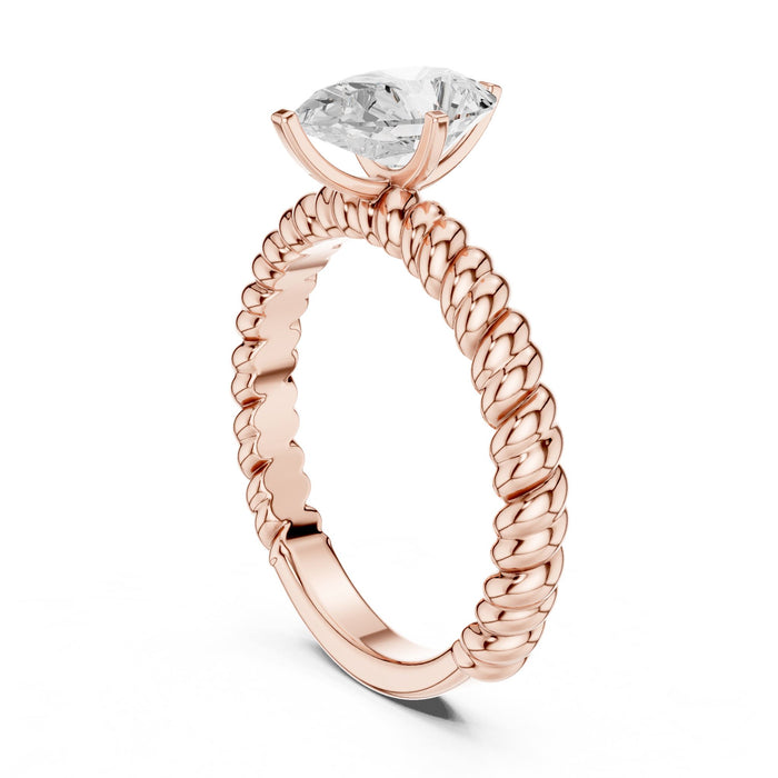 Pear Lab Grown Diamond Solitaire Engagement Ring yellow gold video