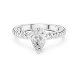 Pear Lab Grown Diamond Solitaire Engagement Ring