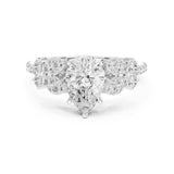 Pear Lab Grown Diamond Side-Stone Engagement Ring