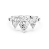 Pear Lab Grown Diamond Three-Stone Engagement Ring