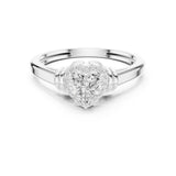 Heart Lab Grown Diamond Halo Engagement Ring