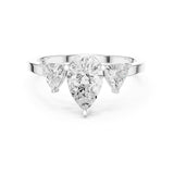 Pear Lab Grown Diamond Three-Stone Engagement Ring