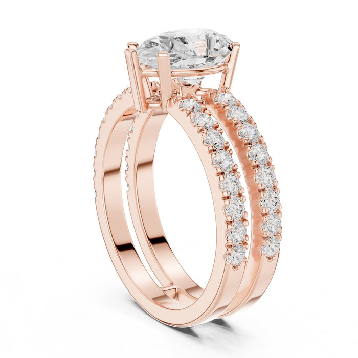 Pear Lab Grown Diamond Split-Shank Engagement Ring yellow gold video