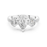 Pear Lab Grown Diamond Three-Stone Engagement Ring