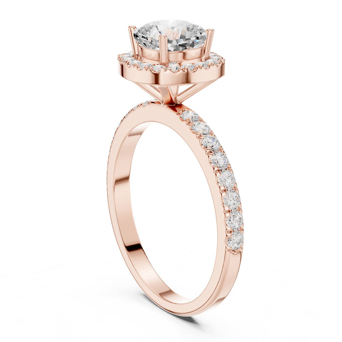 Cushion Lab Grown Diamond Halo Engagement Ring yellow gold video