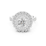 Round Lab Grown Diamond Halo Engagement Ring