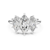 Marquise Lab Grown Diamond Three-Stone Engagement Ring