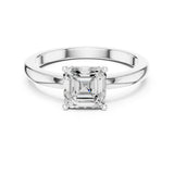 Asscher Lab Grown Diamond Solitaire Engagement Ring
