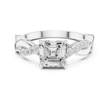 Princess Lab Grown Diamond Twisted Engagement Ring