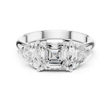 Princess Lab Grown Diamond Three-Stone Engagement Ring