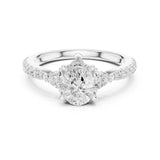 Pear Lab Grown Diamond Three-Stone Engagement Ring